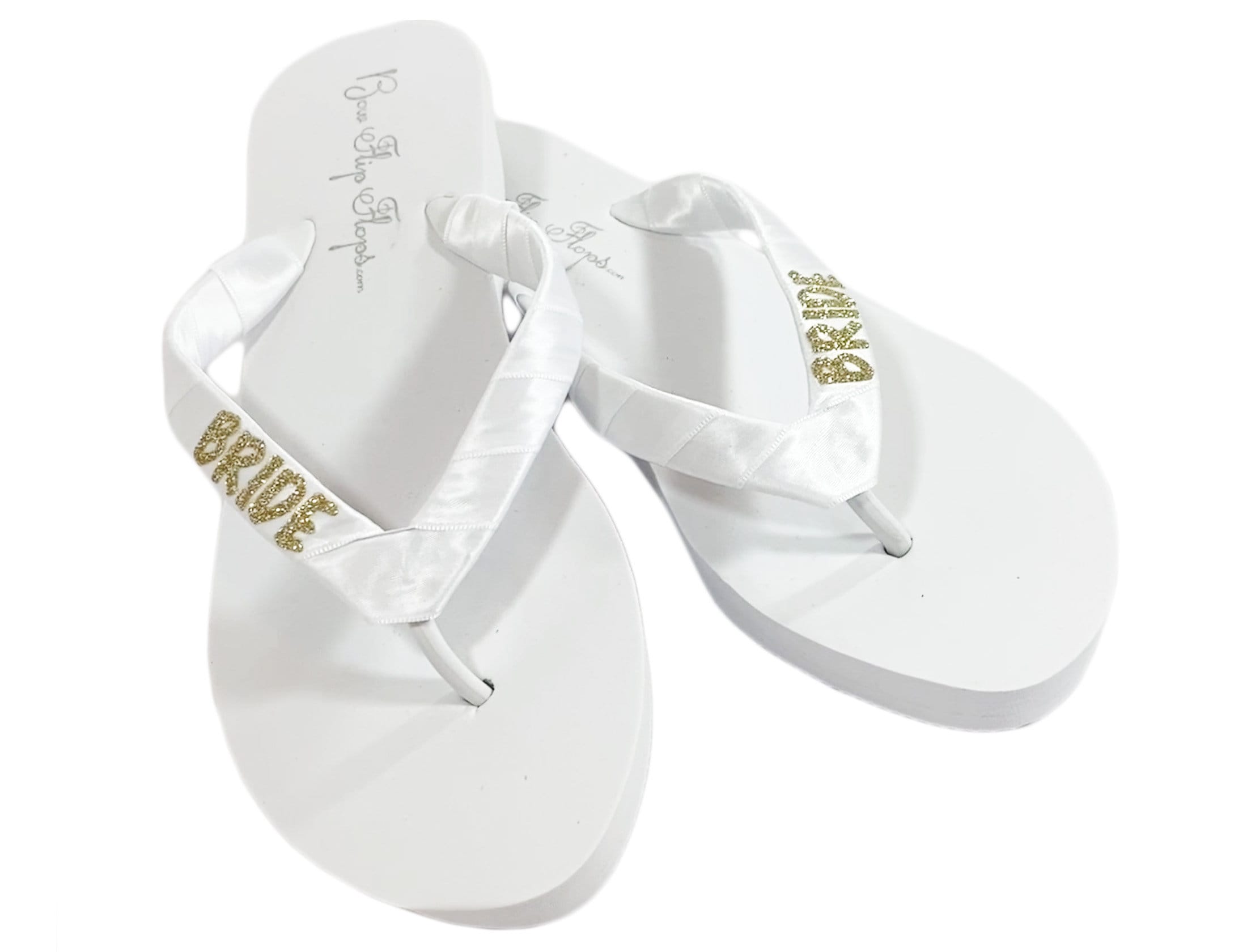 champagne colored flip flops