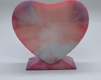 Heart | Valentine's Day | Stand | Stand | Decoration | Love | Gift | Unique | Colorful | Red made of Resin Epoxy Resin