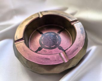 round ashtray purple gold | metallic shimmer | unique piece | rarity | one-of-a-kind made of resin epoxy resin