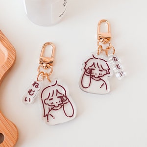 Sleepy Acrylic Charm Keychain ⋮ Sleepy Girl / Sleepy Boy