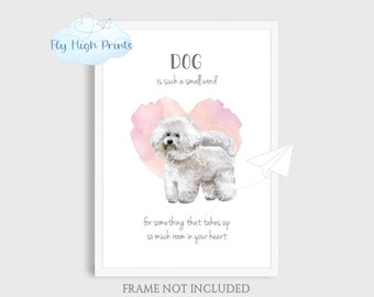 Poster A3 picture BICHON FRISE gift