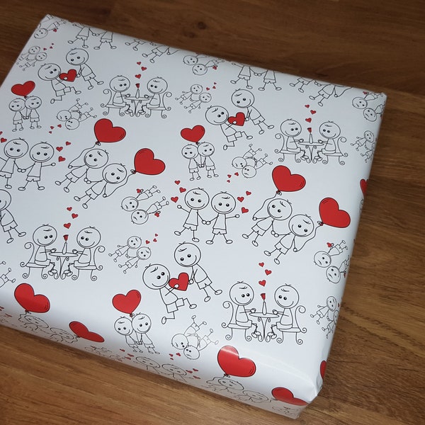 Same Sex Wrapping Paper Gift Wrap Gay Boyfriend Husband Birthday Wedding Anniversary Engagement Friend Partner Fiance Present Valentines Day