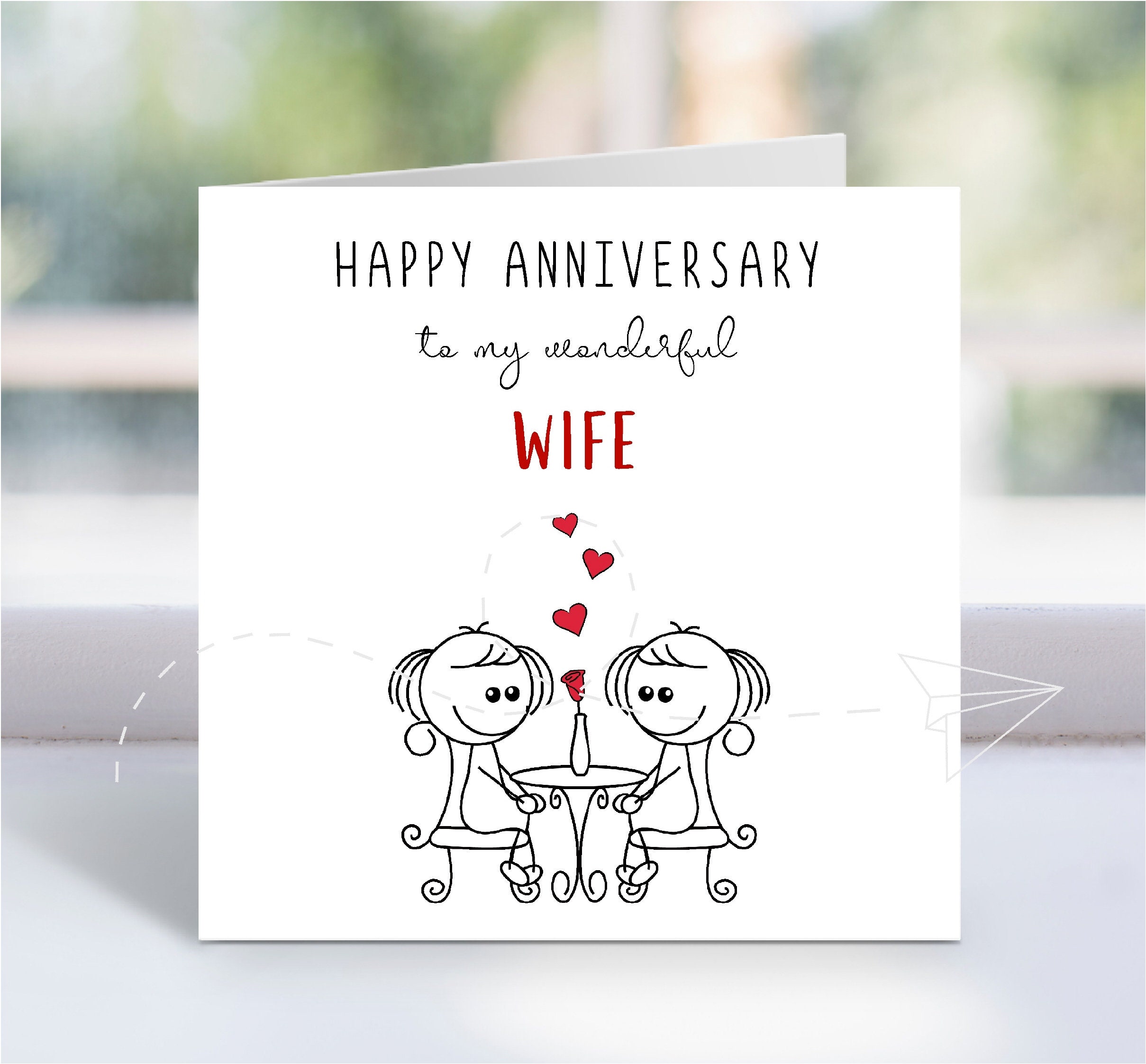 Same Sex Wife Wedding Anniversary Card 6