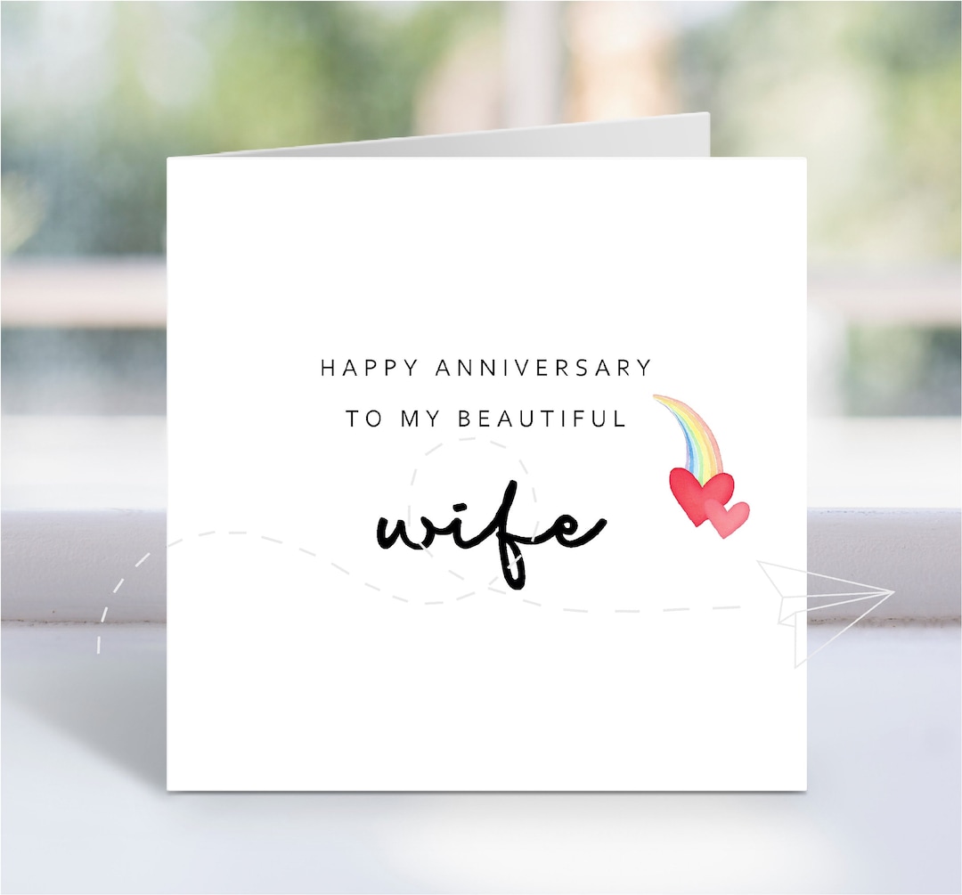 To My Beautiful Wife Anniversary Card Same Sex/gay/lesbian - Etsy