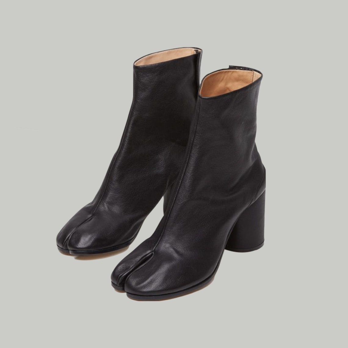 Handmade Black Leather Tabi Boots US 5 10 | Etsy