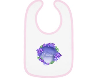 My First Nowruz Happy Norooz Mubarak Haftseen Girls Floral Hyacinth Sombul Baby Toddler Infant Bib 4 Colors Available