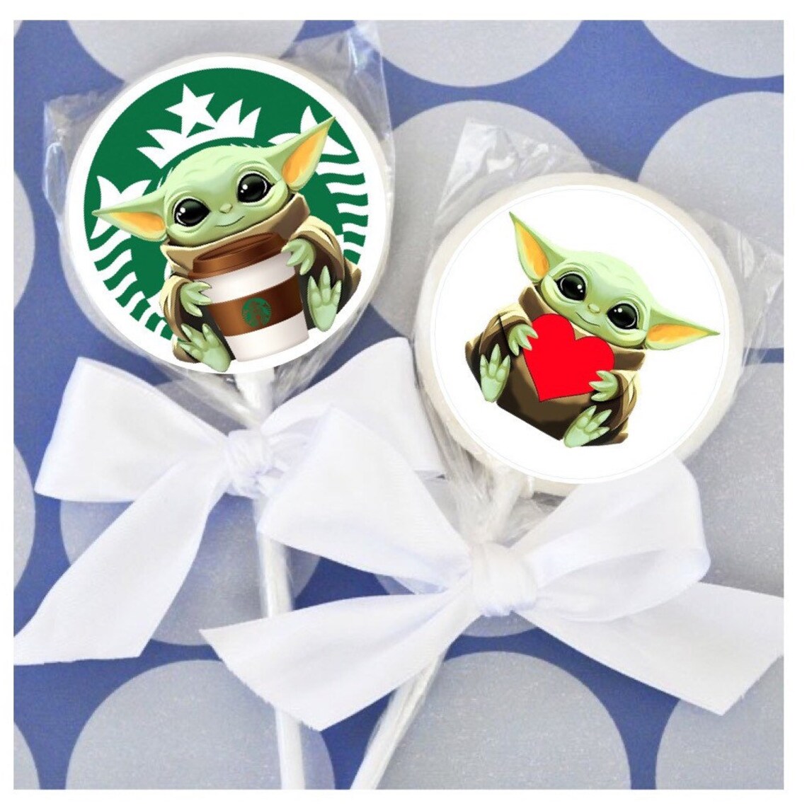 1 Dozen Baby Yoda Party Favors Chocolate Lollipops Etsy