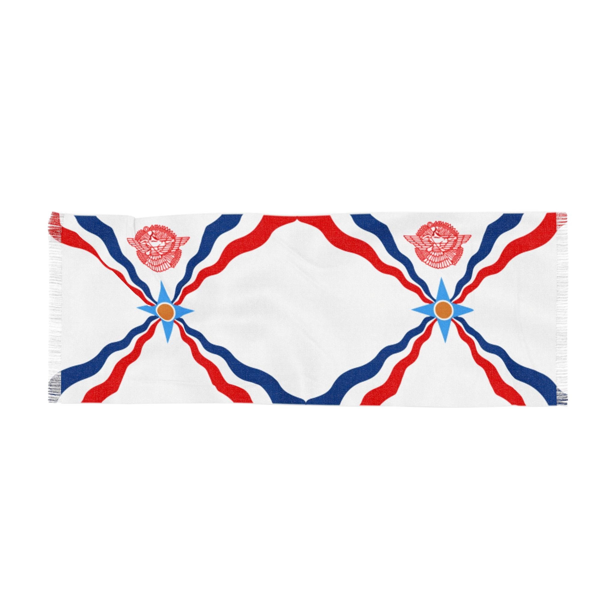 Assyrian Flag Pashmina Ultra Soft Assyrian Pride Light Scarf Large 27 x 73