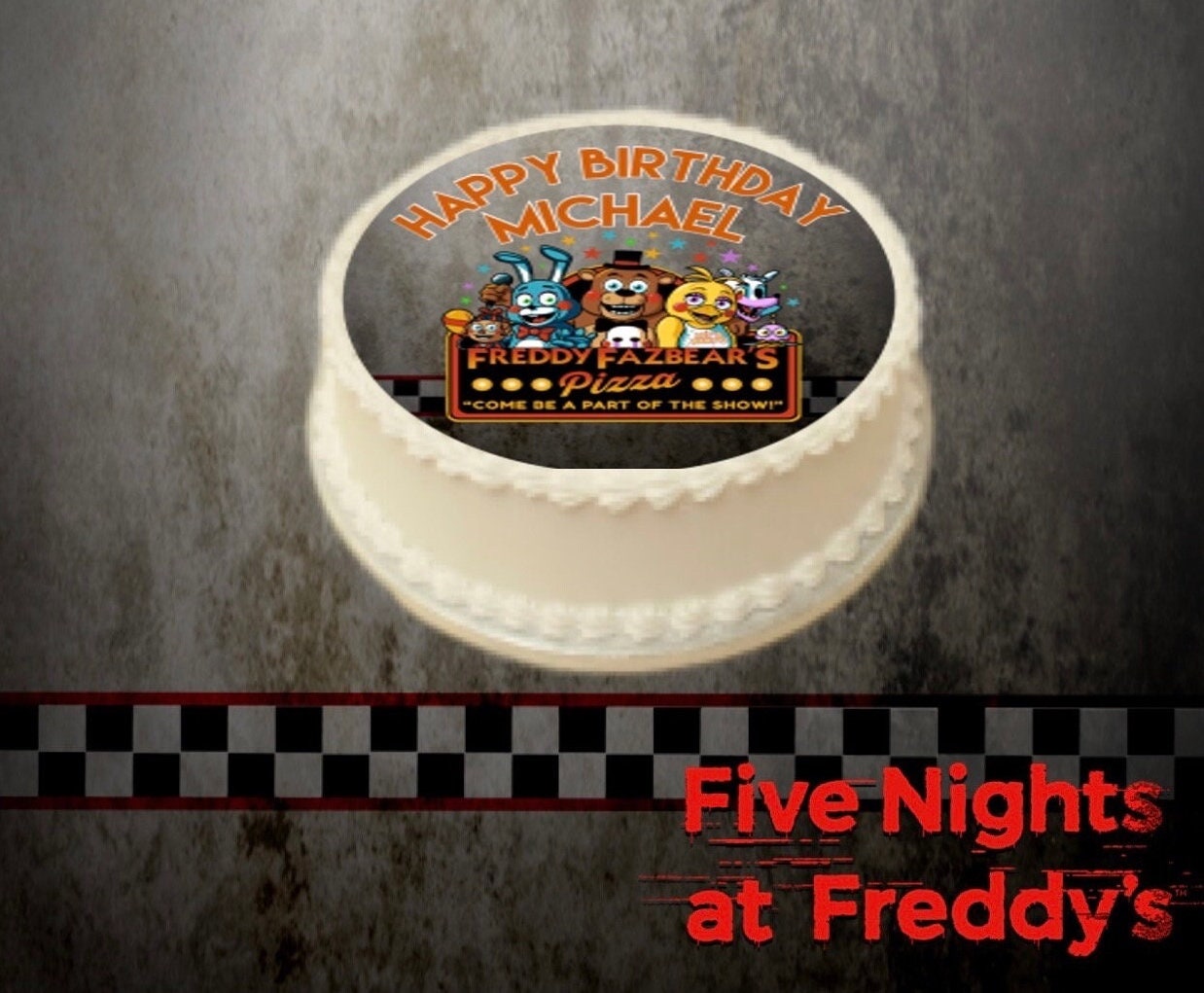 Printable Freddy Cake Topper, Five Nights at Freddys Birthday