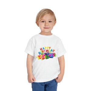 Unisex Girls Boys Happy Birthday Party Baby Kids Toddler T-Shirt Birthday Gift
