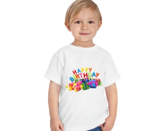 Unisex Girls Boys Happy Birthday Party Baby Kids Toddler T-Shirt Birthday Gift