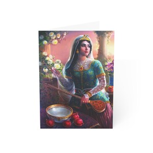 Glückliches Norooz Mubarak Persisches Neujahr Haftseen Kunst Grußkarten innen leer (1, 10, 30, und 50 Stück)