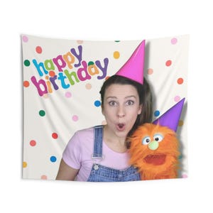 Ms Rachel, Chansons pour les petits, grande bannière de toile de fond joyeux anniversaire, 3 tailles