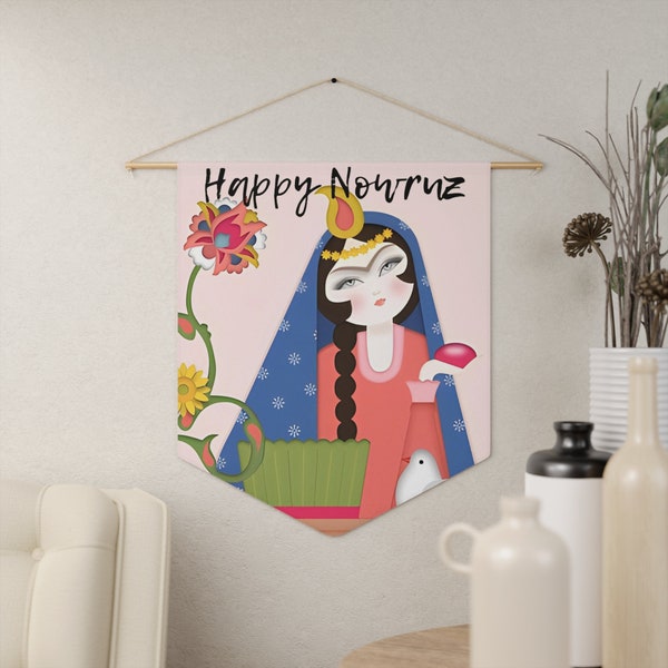 Happy Nowruz Celebration Norooz Door Decoration Haftseen Hanging Pennant Banner 18x21