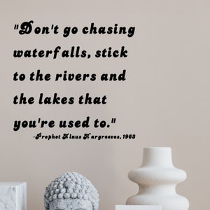 Waterfalls - Klaus Hargreeves - vinyl wall decal