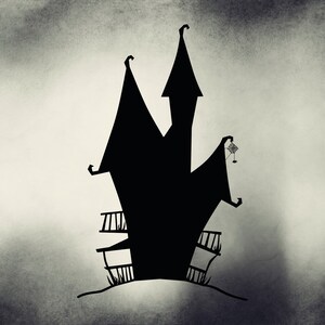 Spooky House A - vinyl wall decal