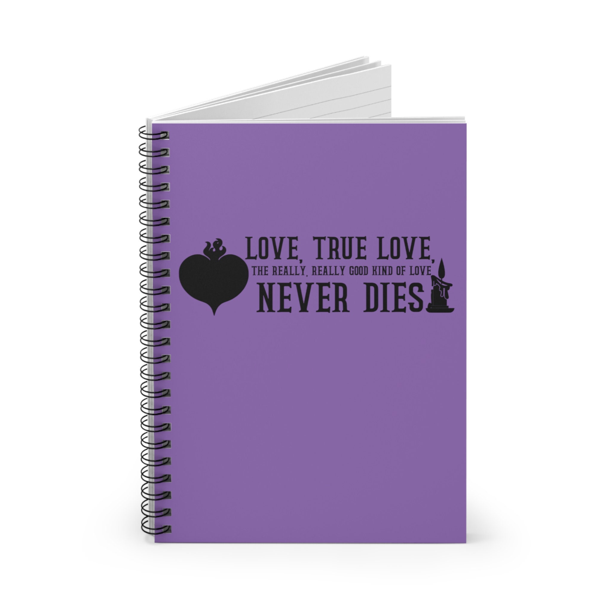 El amor verdadero nunca muere - Cuaderno espiral - Línea rayada - Etsy  México, image size:2048x2048