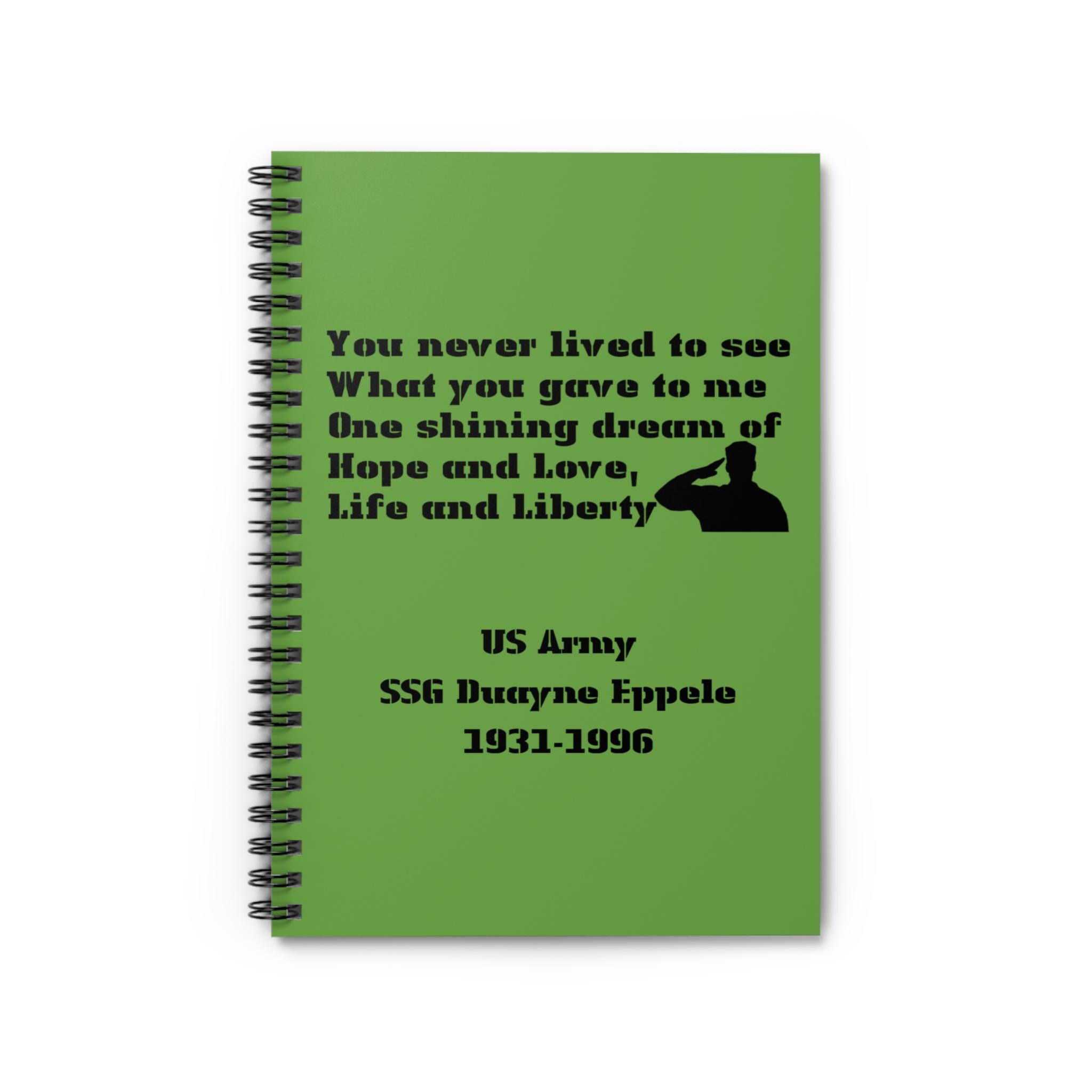 Army - Requiem for a Soldier - Personalizable Spiral Notebook - Ruled Line