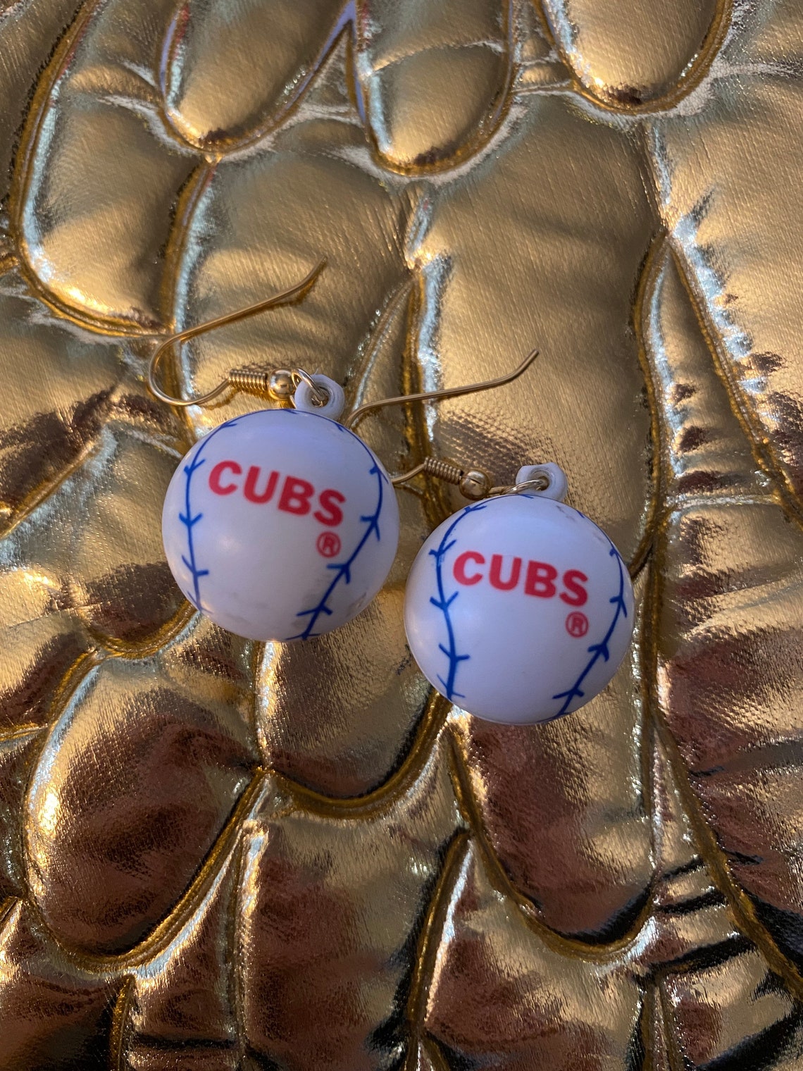 Chicago Cubs Baseball Dangle Earrings MLB Etsy