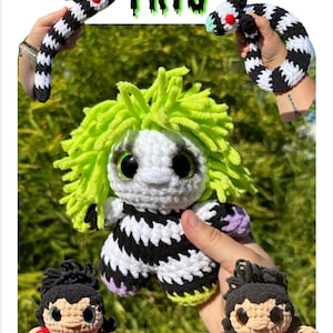 The Showtime Trio/crochet pattern/the juice/the goth bride/the sandsnake