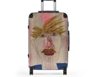Unique Suitcase - Travel Organizer Rotating Double Wheels -Paul - Vintage Inspired Bohemian.  Never confuse luggage again!