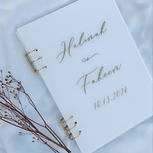 Acrylic Guest Book Etsy