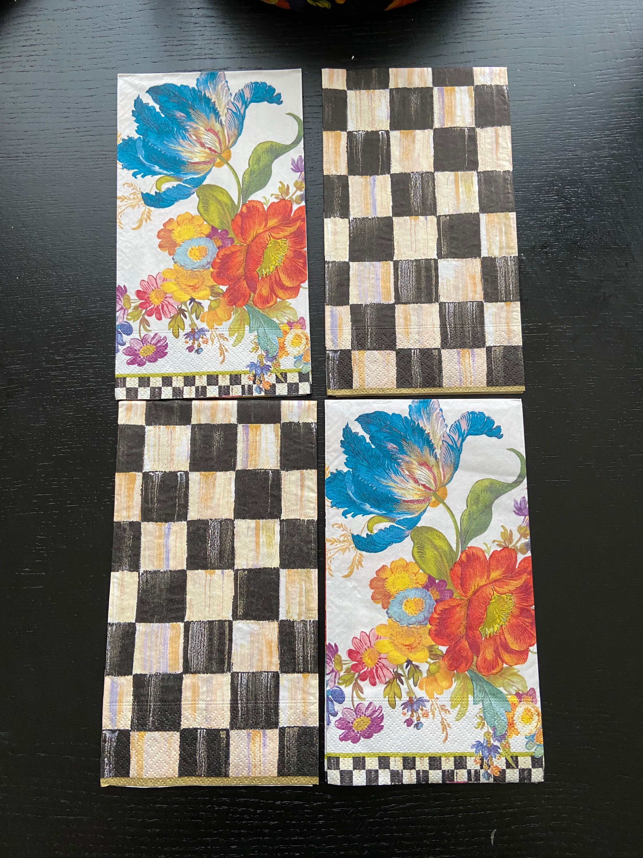 4 Mackenzie Childs Paper Napkins for decoupage craftserving Etsy