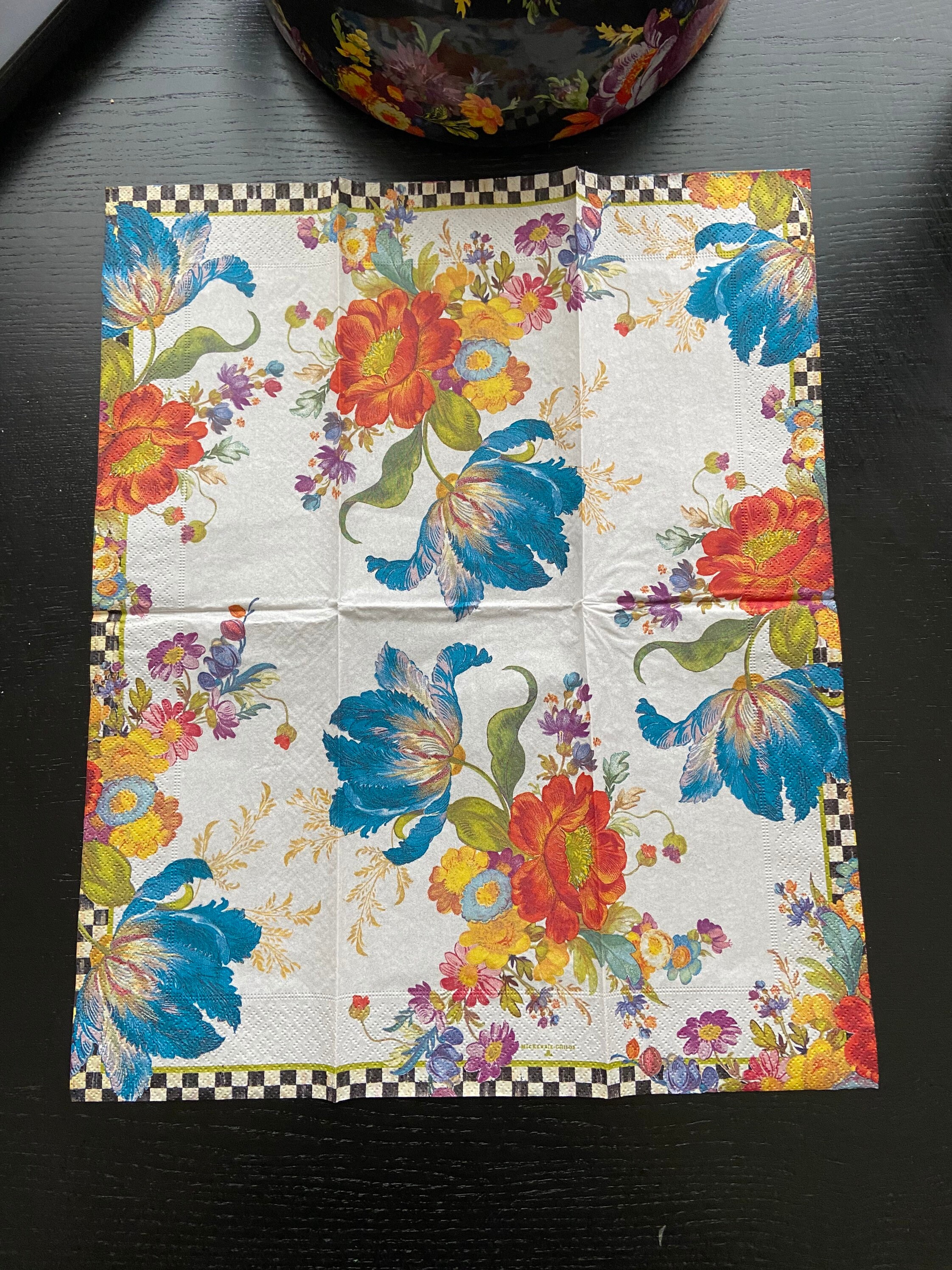 4 Mackenzie Childs Paper Napkins for decoupage craftserving Etsy