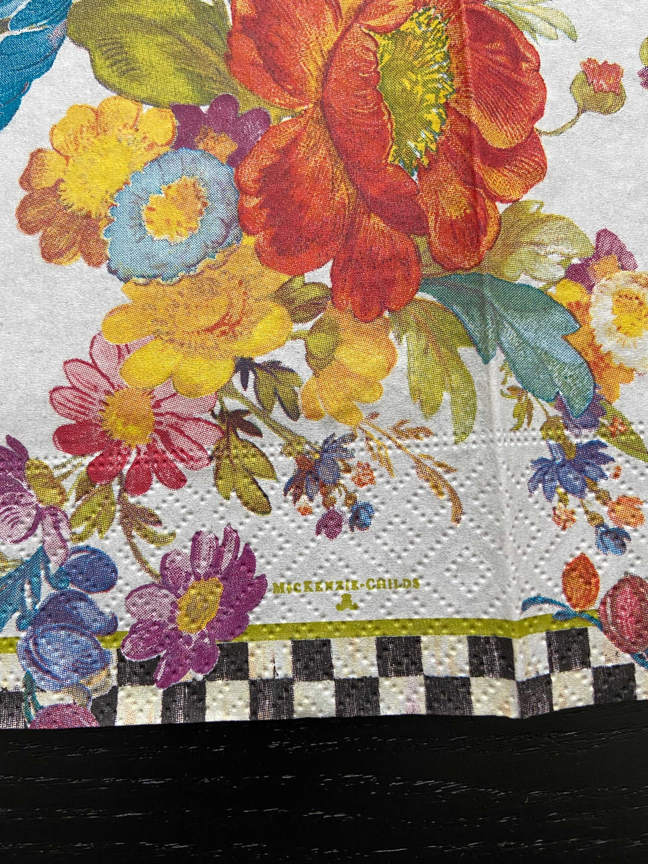 4 Mackenzie Childs Paper Napkins for decoupage craftserving Etsy