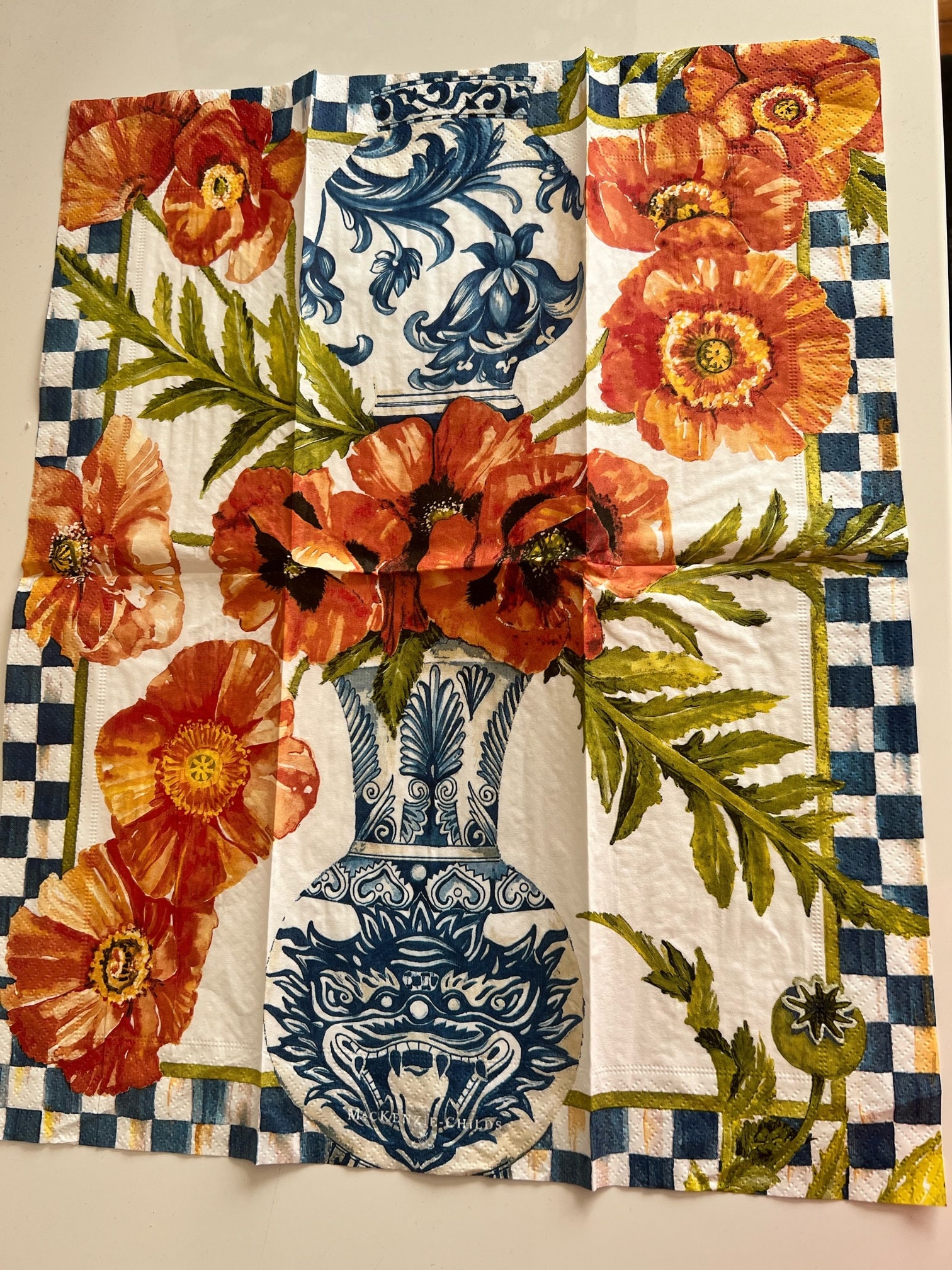 4 Mackenzie Childs Paper Napkins for Decoupage Craftserving Etsy