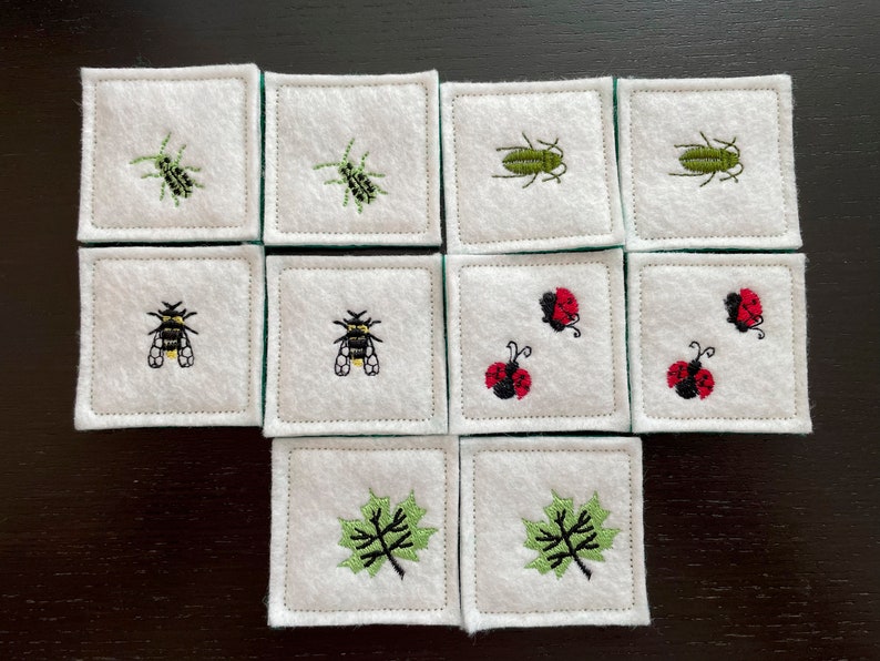 Bug matching and memory game For kids handmade image 4