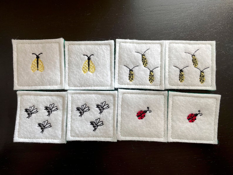 Bug matching and memory game For kids handmade image 6