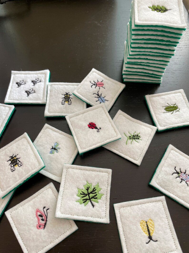 Bug matching and memory game For kids handmade image 7