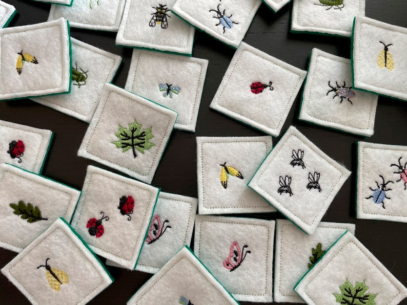 Bug matching and memory game For kids handmade image 2