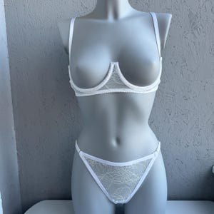 Open Cupless Bra Adult Lingerie Sexy Lingerie Set Panties Open Panty Open Crotched Revealing Lingerie Mesh Lingerie Custom Lingerie Gift