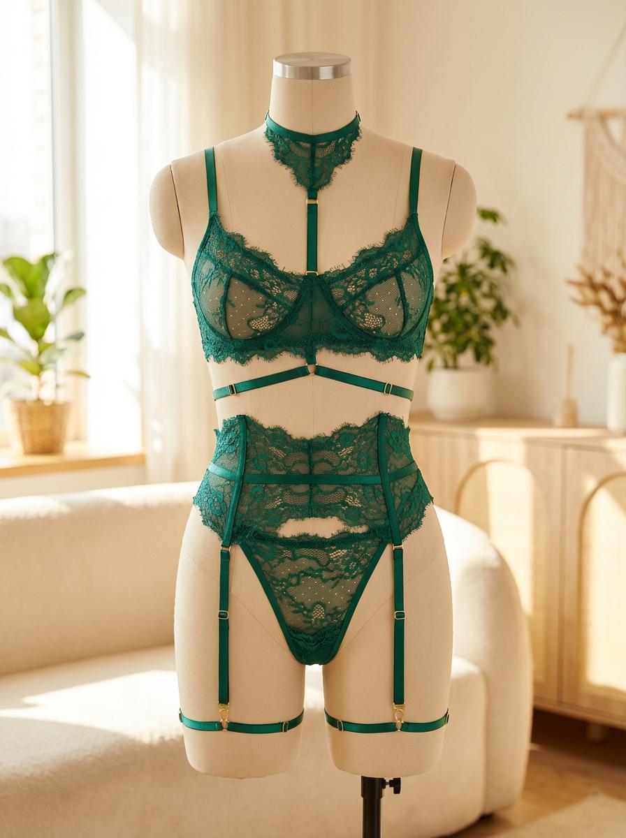 Emerald Green Garter Belt - Etsy