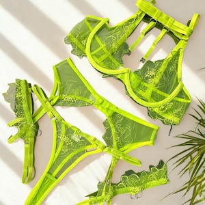 Neon Green Garter - Etsy UK Neon Green Garter - Etsy UK