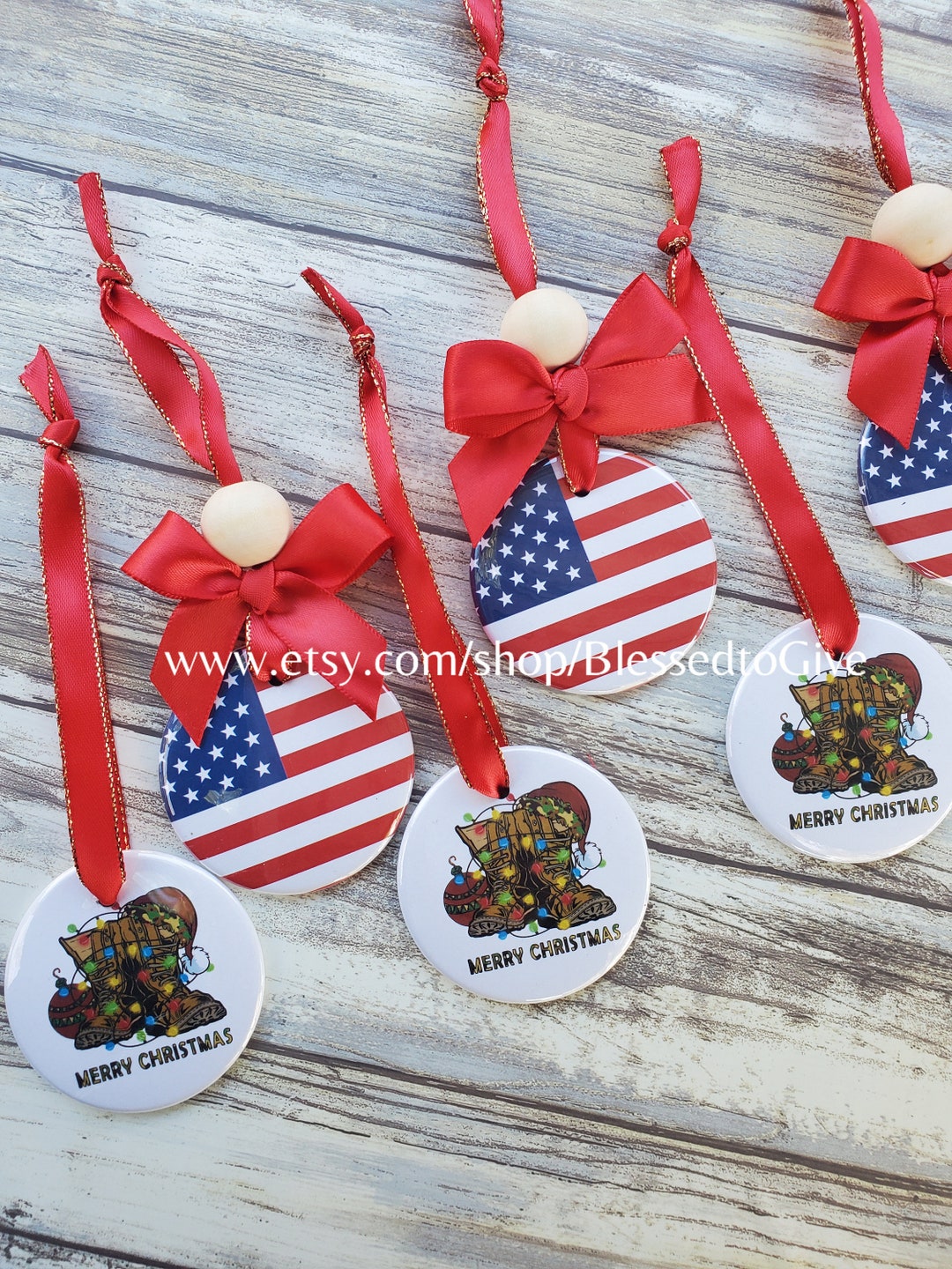 Set of Army Christmas Ornaments, Military Ornament Etsy