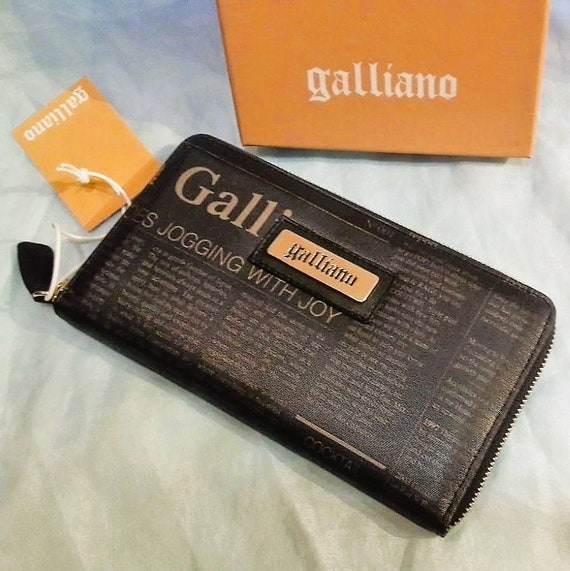 interieur Galliano Made in Italy Woman's Wallet: buitenkant vlekbestendig Tassen & portemonnees Portemonnees & Geldclips Portemonnees zacht leer. 