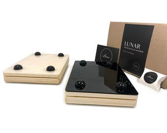 Divion Lunar Speaker Stands, Antivibration Desk Stands, Decoupling, Hand-made assembly and finish, 30x20cm