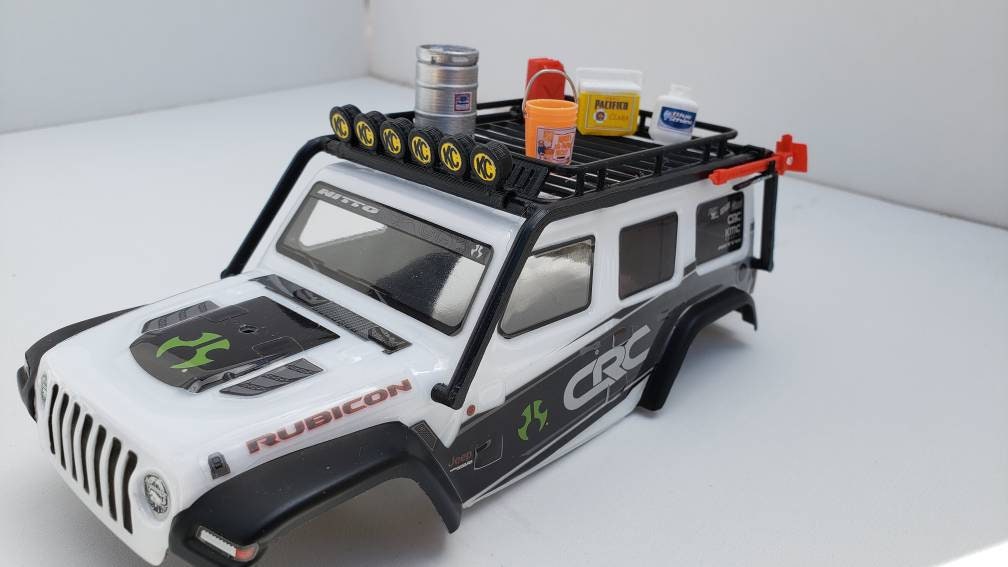 Portapacchi E Barre LED Per Axial SCX24 Jeep Gladiator – Accessori Scala 1/24