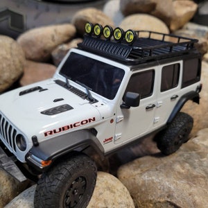 Kyosho mini z jeep roof rack with KC light bar
