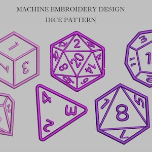 Machine Embroidery - Dice Pattern