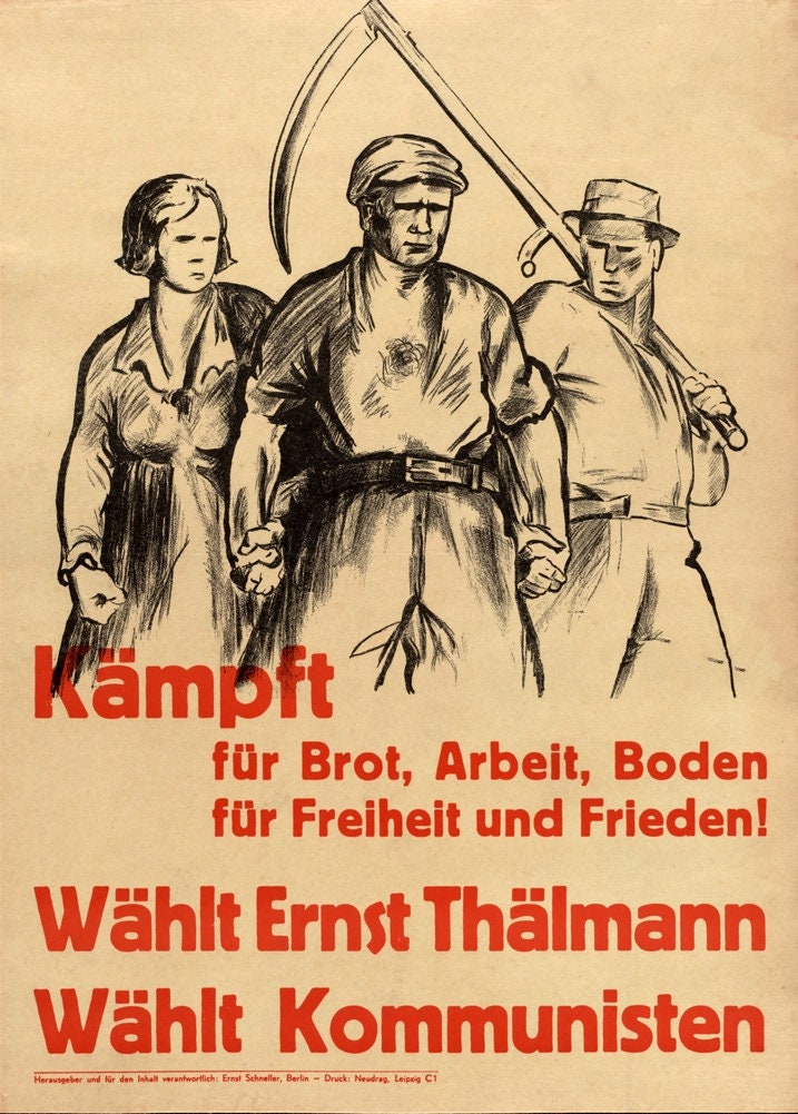 Deutscher 1920er Kommunismus 'Brot Arbeit Freiheit und Etsy