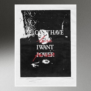 HALSEY, If I Can&#39;t Have Love I Want Power - digital print/downloadable | lyric poster | wall art | merchandise | gift