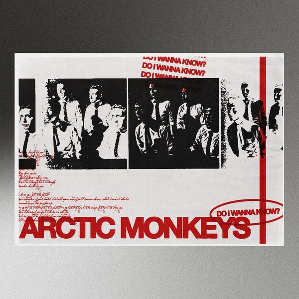 ARCTIC MONKEYS, Do I Wanna Know - digital print/downloadable | lyric print | wall art | merchandise | gifts