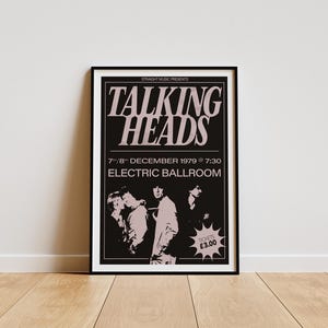 Talking Heads | PRINTABLE DIGITAL DOWNLOAD | 1979 vintage concert poster | wall art | gifts | music print | indie music | rock band