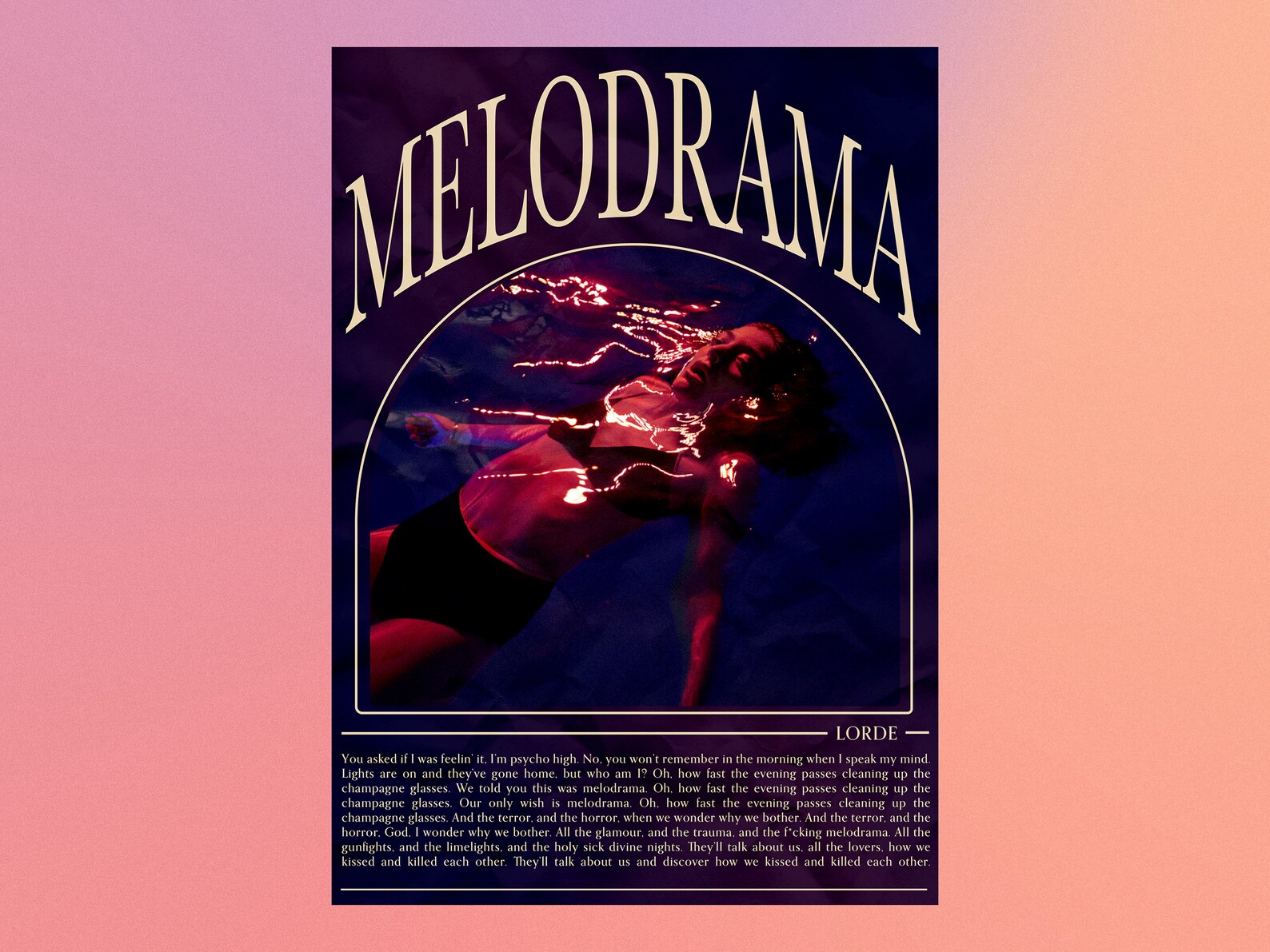 A4 Lorde Sober II melodrama DIGITAL PRINT Wall Art - Etsy