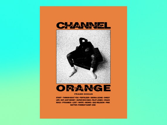 frank ocean - channel orange a4 digital download poster | blond blonde |  art print | music album poster | gift | wall art