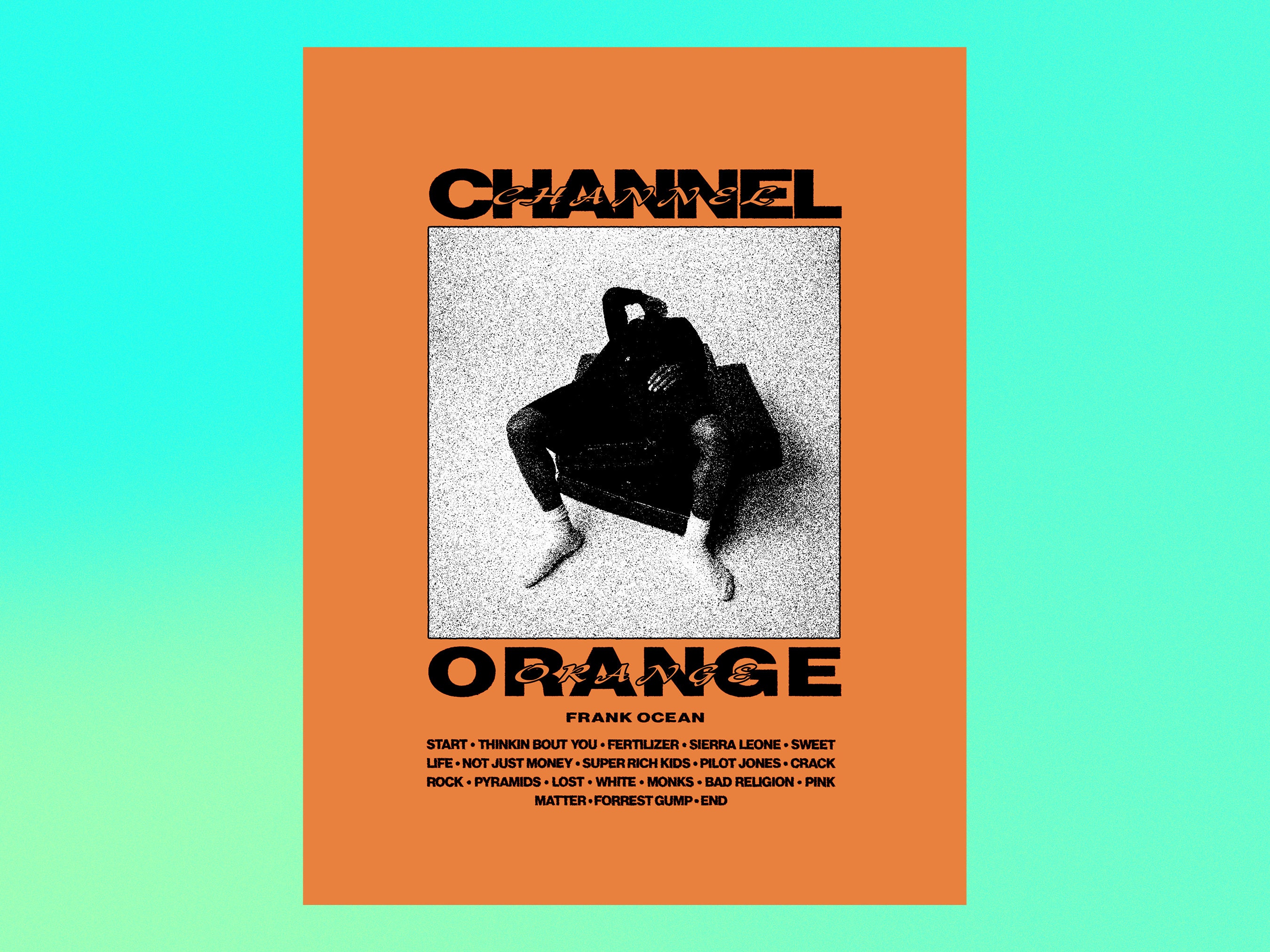 Frank Ocean Channel Orange A4 Digital Download Poster 